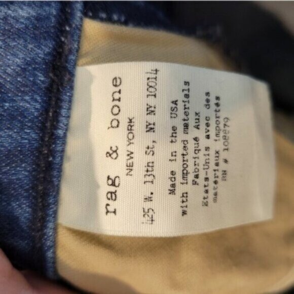 Rag & Bone | Mazie Jean High Rise Skinny Leg in Double Indigo Side Stripe - Picture 7 of 9